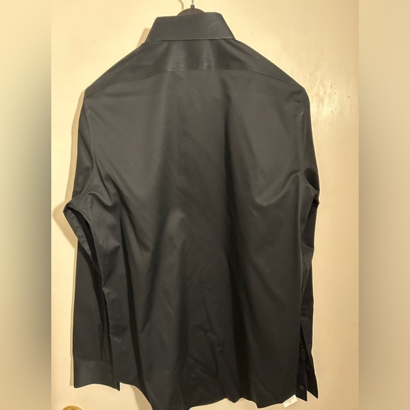 Calvin Klein Men’s Dress Shirt (2 solids colors - Black & Gray) - Picture 2 of 4